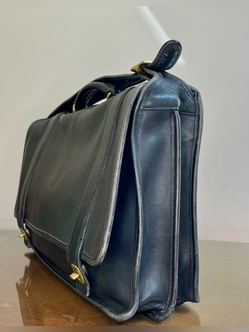 Coach Essex Briefcase, Black, #5274, Double Turnlock, USA-made, 2000 Vintage
